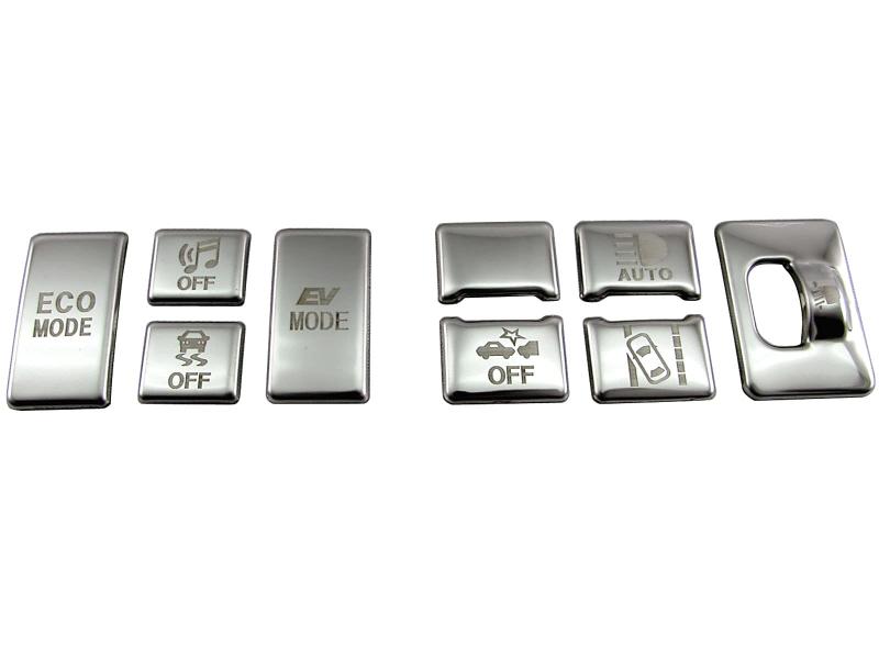 BRIGHTZ カローラアクシオ 160 161 164 165 後期 超鏡面ステンレスメッキコンソールスイッチボタンカバー 9PC 【 INT－ETC－484 】 NKE165 NRE160 NRE161 NZE161 NZE164 NKE NRE N