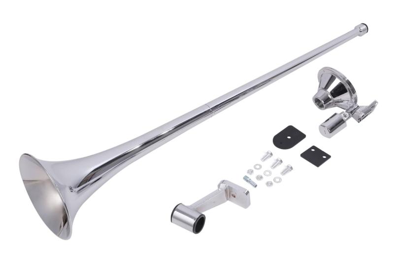 12V 24V 兼用 丸型 ビッグホーン 1000mm ラッパ エアーホーン アルミ製 ヤンキーホーン マリーン レト..