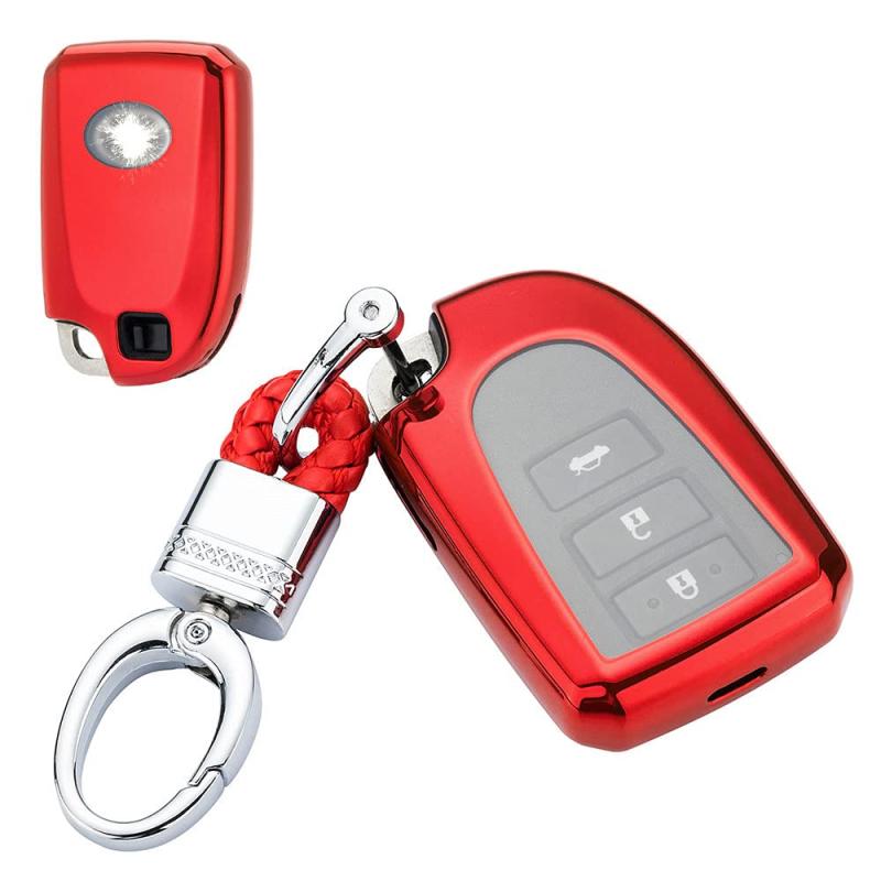 ハイエース キーケース TOYOTA リモコンハイエース キーホルダー トヨタ キー カバー 高級 TPU 軽量 シリコン トヨタ キーホルダー 汚れ 落下 傷防止 ハイエース キーホルダー