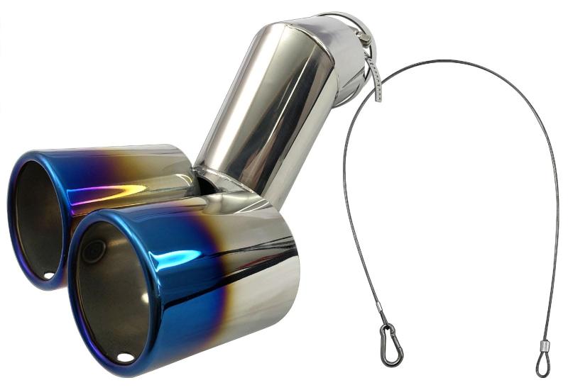 乐天商城 - BRIGHTZ N-BOX JF5 JF6 ステンレス2本出しマフラーカッター 青 【 MUF－CUT－005 】 JF F5 F6 5 6 N－BOX NBOX