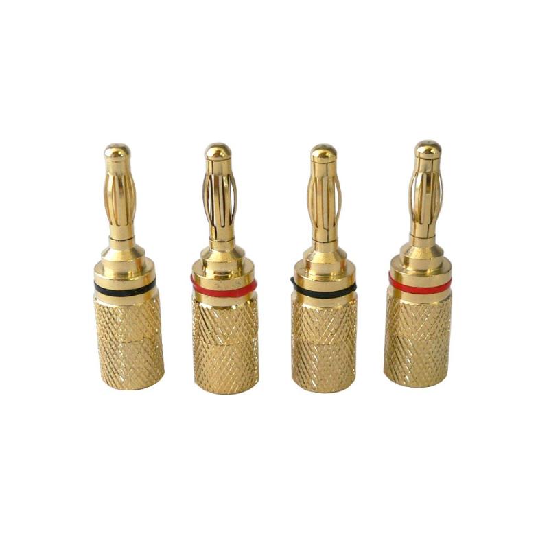 バナナプラグ リア接続 スピーカーケーブルコネクタ 金メッキ仕様