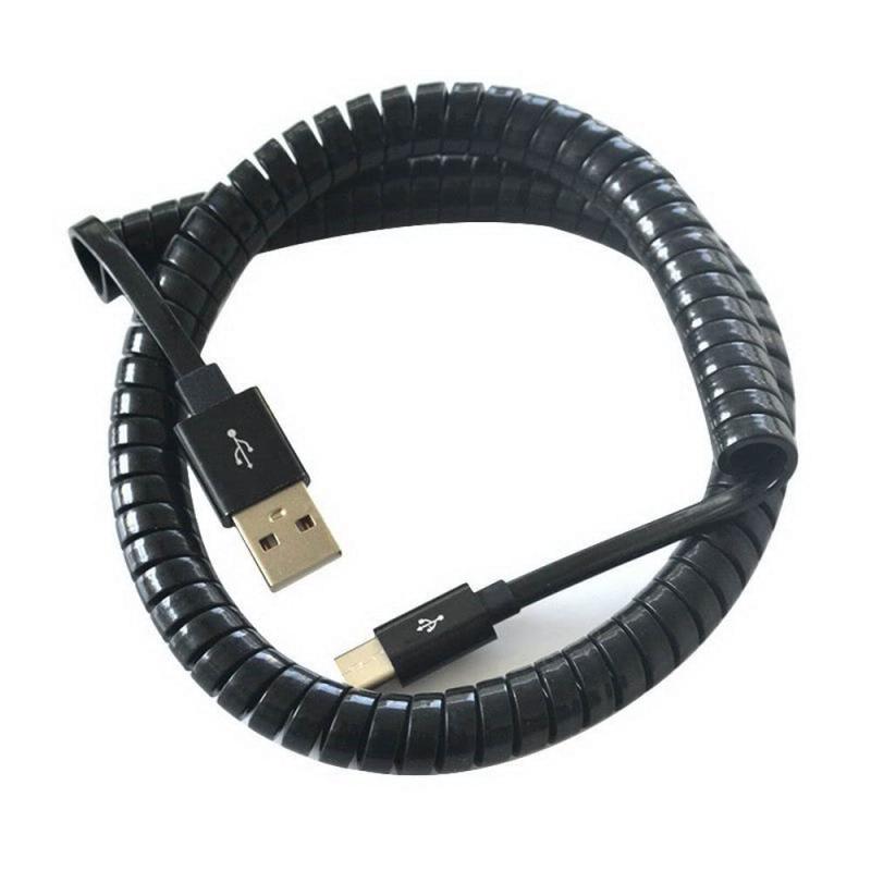 HITOTSUNAGIのAKNPMHT ばねUSB Cケーブル、スパイラルコイル状USB 2.0（USB - A)オスto USB 3.1タイプC (USB - C)オスへコイルスプリングスパイラル データ同期&充電ケーブル 3M｜アングル3