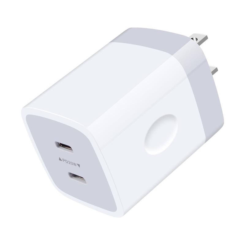 充電器 USB PD対応 40W 2ポート 充電器 type-c iPhone 15充電器 タイプc 充電器 pd 充電器 急速充電器 usb c 充電器 Type-C*2 2台同時充電 type cコンセント 【 Galaxy S23 / S23+ i