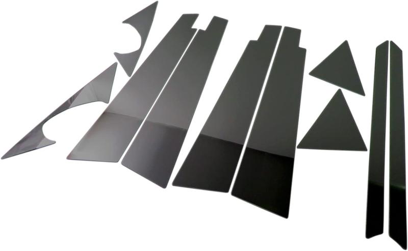 BRIGHTZ A8 4D 4HC 鏡面ステンレスブラックメッキピラーパネル バイザー有用 10PC  4HCDRF 4HCDRL 4HCEJL 4HCEUF 4HCEUL 4HCGWF 4HCREF 4HCTGF 4HCT