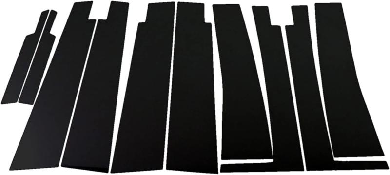 BRIGHTZ プレサージュ U31 超鏡面ブラックメッキピラーパネルカバー 10PC バイザー有り用 【 PIL－BLA－318 】