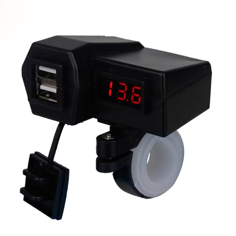 デフィニティブサプライズ(Definitive Supplies) RIDEZ DEF DUAL USB CHARGER + VOLTMETER DEF-UC1 BLACK