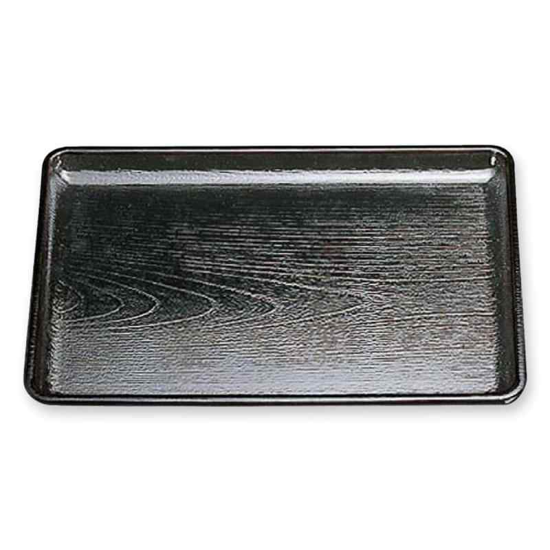 J-kitchens お盆 盆 トレー トレイ 耐熱 ケヤキ 会席 盆 黒 滑りにくい 尺4 日本製