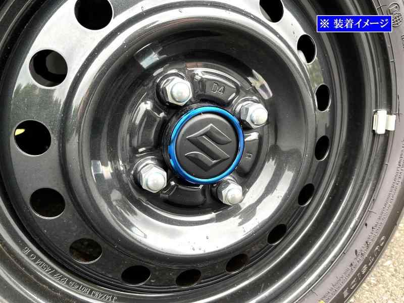BRIGHTZ スペーシアベース MK33V ステンレスセンターホイールキャップリング 4PC 青 【 SID－ETC－SMA－010 】 MK 33 V スペーシア ベース