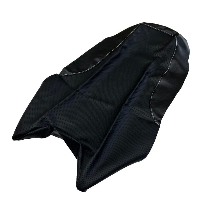 樂天商城 - ヤマハ YBR125 インジェクション仕様 LBPPCJLH 専用設計 シートカバー 日本製 (厚手生地)【生地：エンボス黒/黒ツートン/ステッチ：白】張替タイプ CHRIS-YCH2112-C80S20