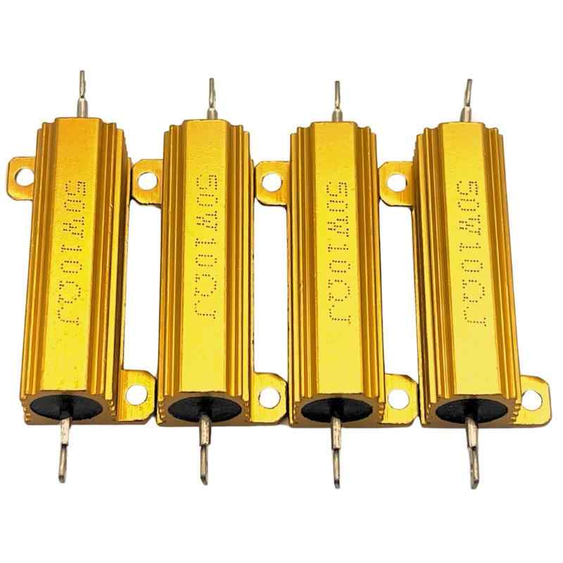 nanomaru メタルクラッド抵抗 50W 巻線 抵抗器 真空管アンプ ダミーロード ハイフラ防止 LED アルミニウム ゴールド hitotsunagi-10202110 HITOTSUNAGI パッケージ画像
