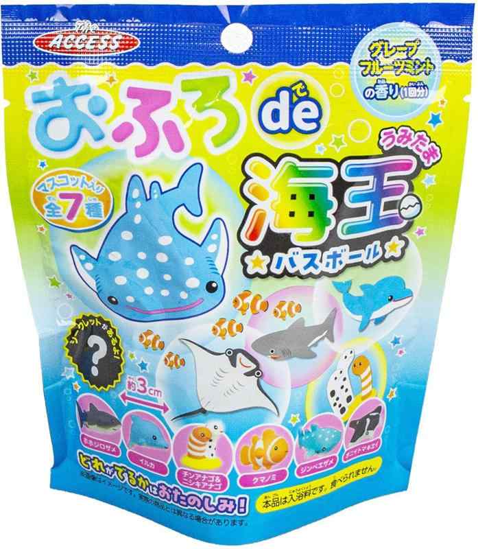おふろde海玉バスボールサイズ(約):パッケージ/幅125×奥行60×高さ145mm素材・材質:TPR生産国:中国内容量:60g（マスコットは含まない）×1個入り