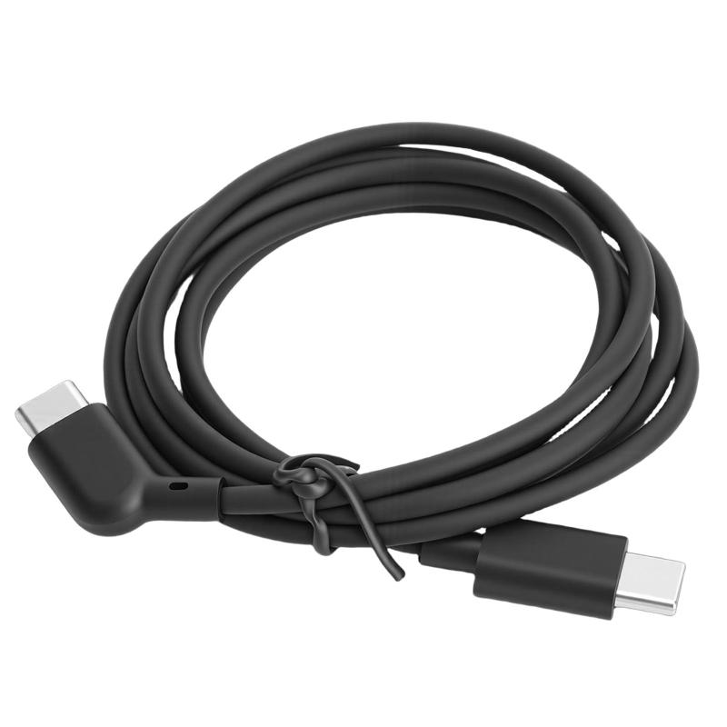 Jectse USB C 充電ケーブル、AR VR メガネ XREAL Air VITURE RayNeo 用 125° 角度コネクタ付き 20Gbps データ電源ケーブル