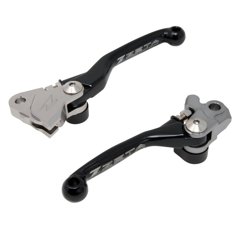 ジータレーシング(ZETA RACING) YZ65 039 18-26, YZ85/LW 039 15-26 ピボットレバーセットFP 3フィンガー ブラック 前方可倒式 レバー位置無段階調整 鍛造 高強度アルミ合金 F5054