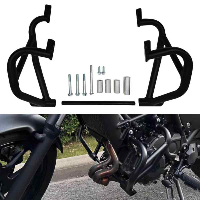 Yoothi 互換品 カワサキ バイク用 エンジンガード エリミネーター/SE(24) 左右キット側専用 パイプエンジンガード商品タイプ：互換品；適用車種：エリミネーター400 ELIMINATOR 400 2023 8BL-EL400A 以降用同梱品：フロントハイウェイクラッシュバー＊1；取り付け用部品＊1セットエリミネーター400 ELIMINATOR 400 2023 8BL-EL400A 以降用のハイウェイバンパーバー交換用アクセサリーです。 (確実な取り付けとエラー防止のため、商品説明に記載されている適用モデル/年式に従ってご購入ください） 最大限の保護 - エンジンガードは、転倒や滑走の際に地面との接触からフレームとフェアリングを保護し、バイクへのダメージを最小限に抑えます耐久性 ： エンジンガードは直径25mm、厚さ2mmの高品質で丈夫なスチール製。 パウダーコーティング仕上げで、溶接がしっかりしており、錆や腐食に強い見栄え ： このクラッシュバーはよくできており、あなたのバイクをよりクールでスタイリッシュにするための優れた保護機能を追加しながら、見栄えがします。 転倒時やスリップ＆スライド時の地面との接触による損傷や傷からエンジンとフェアリングのボディワークを保護しますご購入前に必ずサイズ等ご確認の上、お取り付け可能かご確認ください。取扱説明書は付属しておりませんので、お取り付けに自信のない方は専門業者・整備士に依頼してお取り付けされることを推奨します。本製品は海外輸入品につき小傷等がある場合がございます。万が一、商品に不具合等ございましたら、お気軽にお問い合わせください
