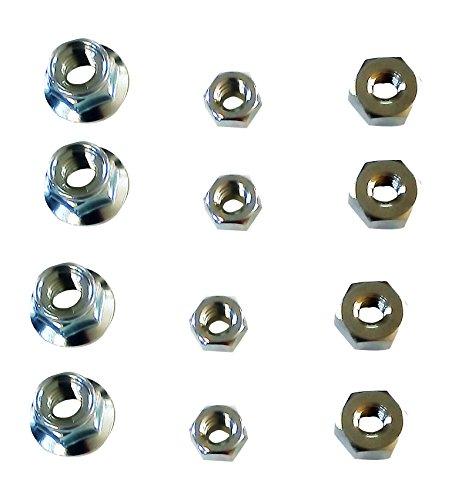 GROM補修用ナットSETBB037Q-H10030チェーン引きナット10角x4ケ/12角x4ケ スプロケフランジロックナット12角x4ケメッキ仕上げGROM(JC61)