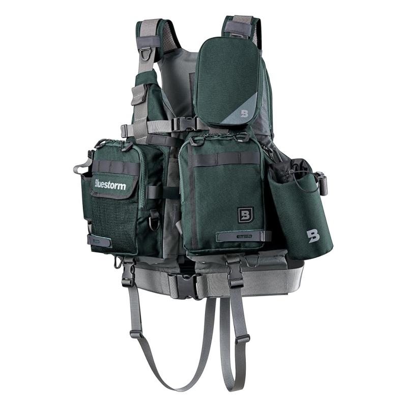 Other - ブルーストーム(Bluestorm) CSマーク付 レジャー用固型式 ライフジャケット L2(浮力 7.5Kg以上) ウェーディング用フローティングゲームベスト レバンテ(Re LEVANTE) 2.0 オフショアブルー L2-BSJ45