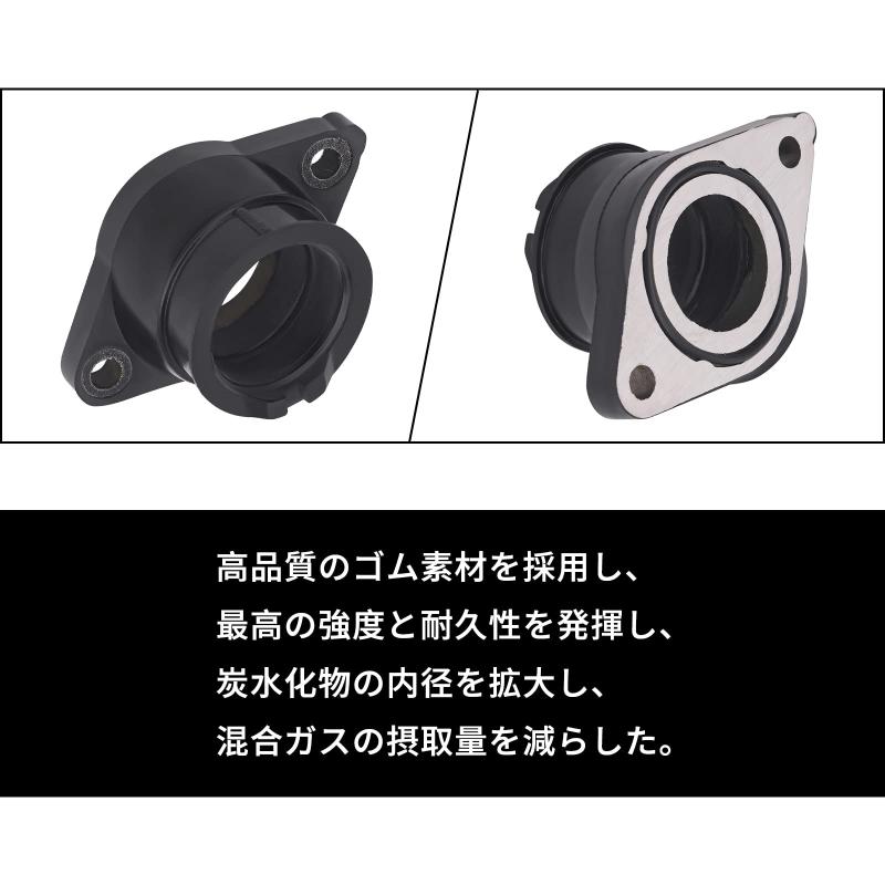 MOACCE バイク用インテークマニホールド インシュレーター 互換性モデル ヤマハ TW200 2JX 1987-2000用 交換 修理 インマニ