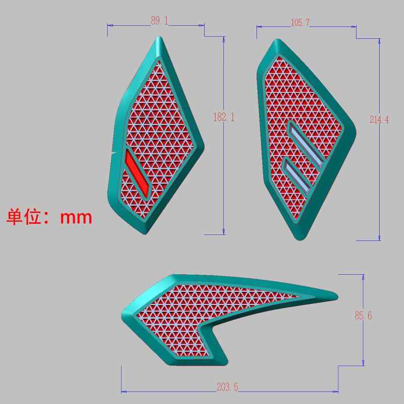 BYEMTTY 3Dトラクションパッド タンクキット に対応 ホンダ CB250R CB300R（2018-2025）タンクパッド
