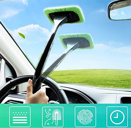 洗車道具 マイクロファイバー 柄付き ウィンドウモップ カー用品 ガラスクリーナー TKS-TIROL0132
