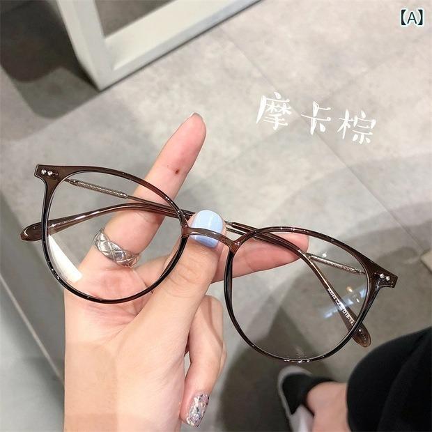 Less Than Human - 茸 仔眼 鏡 丹陽 近視眼 鏡 女性 用度 付き メガネ、 すっぴんでも 高級 感、 韓国 風 メガネ フレーム 女性 用 ins 風 メガネ