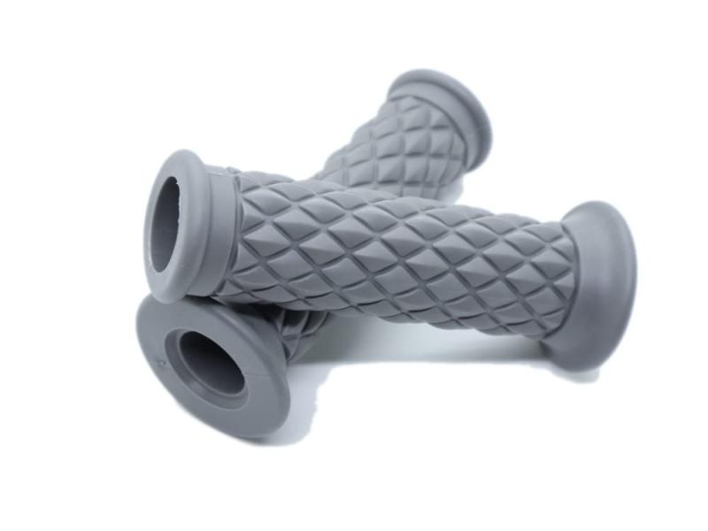 Beatus ダイヤモンドパターン バイク ハンドルグリップ 22.2mm 汎用 グリップ 左右セット