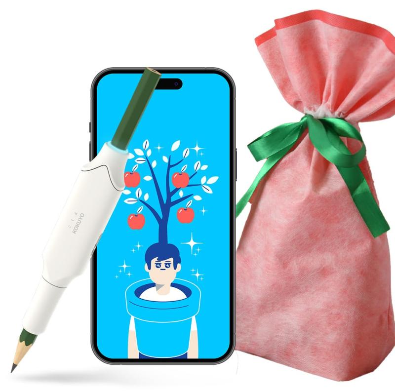 コクヨ(KOKUYO) しゅくだいやる気ペン ラッピング包装【iOS・Android両対応】 (ホワイト（NST-YRK2W）)