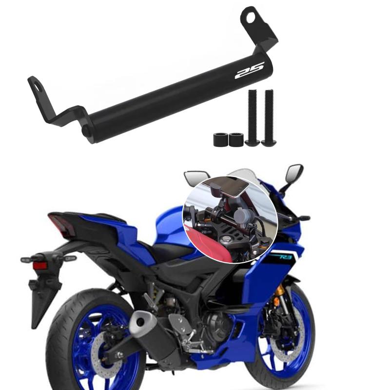 XIAXIA For YZFR3 YZFR2YZFR3 YZFR25 2025 コンパスチャージャーアクセサリー サポートバー yzfr3 yzf25 2019-2025 用 バイクハンドルバーアクセサリーマウント5 2025 コンパスチャージャーアクセ