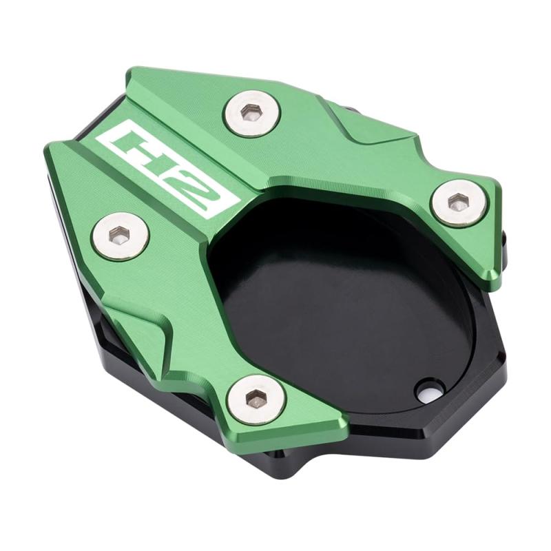 MotHeart サイドスタンドプレート 対応 Z H2 2020-2024 Z H2 SE 2021-2025 バイクパーツ サイドスタンド拡張 キックスタンドプレート 駐車安定パッド z h2 se パーツ