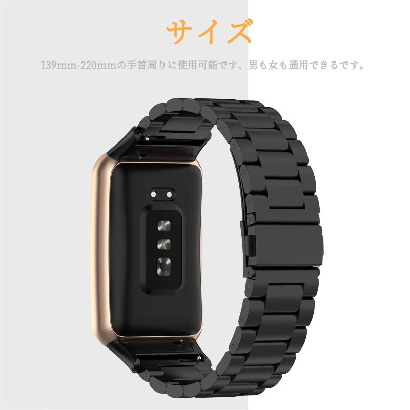 [Miimall] 対応Oppo Watch Free バンド ステンレス Oppo Watch Free 交換バンド 金...