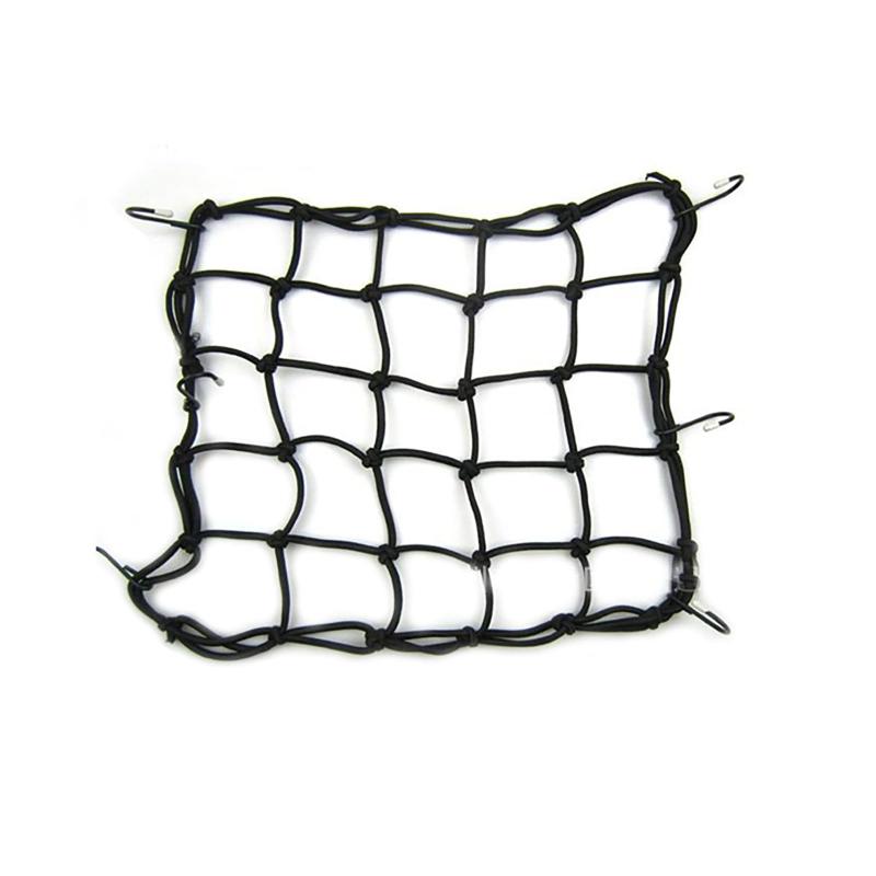 バイク用 ツーリング ネット 40CMX40CMサイズ フック6カ所 レジネッ 黒色 この摩托車用の行李保持ネットは荷物をしっかりと固定することができます。長距離の旅行中に、