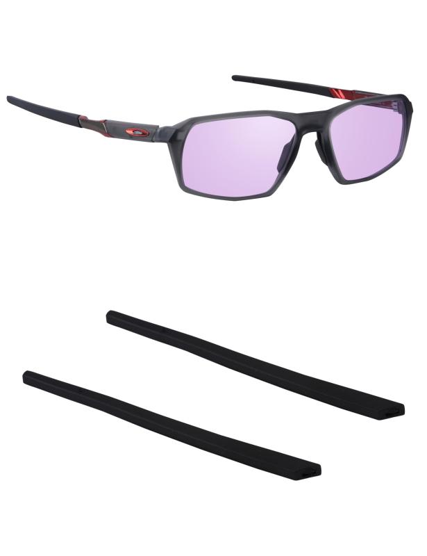 [Handwith] サングラス用の柔らかいシリコン製イヤーソックス1組 Oakley Tensile OX8170/Trajectory OX8171,滑り止め快適フィットメガネアームグリップ予備パーツ交換キット ブラック