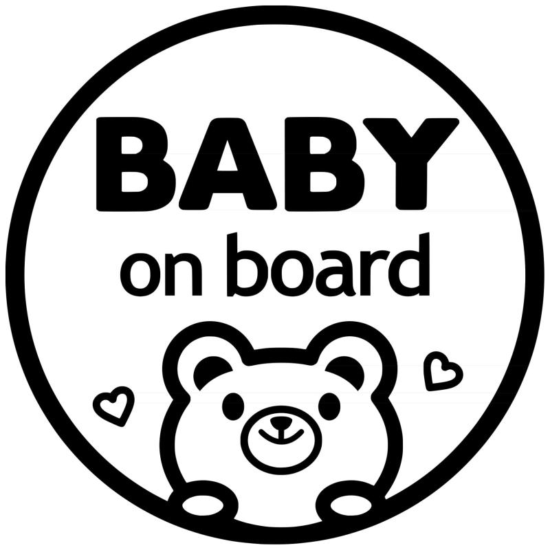 ベビーインカー カッティングステッカー Baby in car 赤ちゃん乗っています Baby On Board