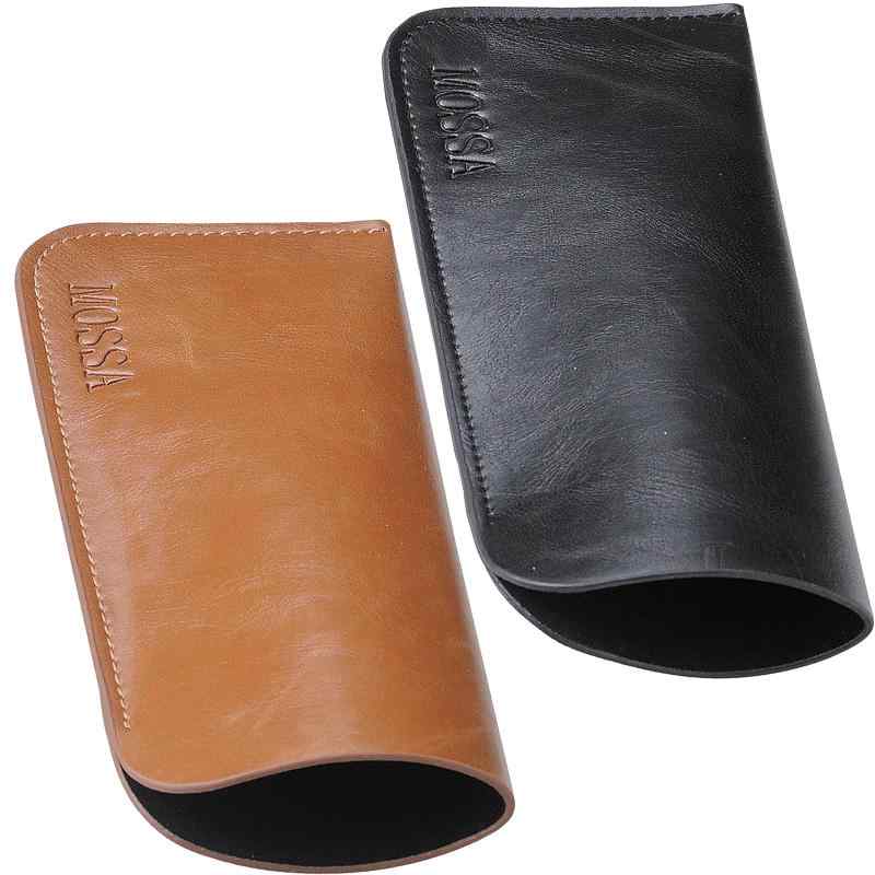 MOSSA 革 風 生地 がおしゃれな 大人 片口 メガネケース