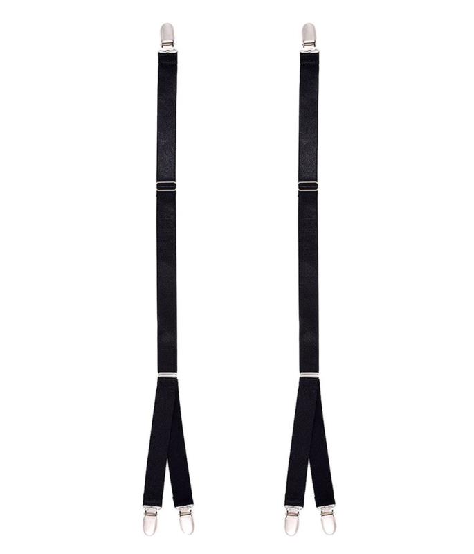 [Xiang Ru] 二点セット シャツガーター ソックスガーター メンズ レディース ガーターベルト 滑り止め ストレッチ 外漏れ防止 サスペンダー 男女兼用 調節可能 Y型