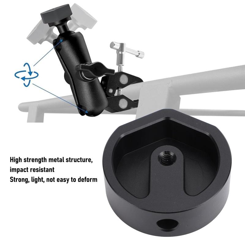 Mini Tripod Adapter、アルミニウム合金三脚マウントアダプター用 Mini、RV取り付けTripod BracketスタンドRVトレーラーヨットキャンプ車用 (ブラック)