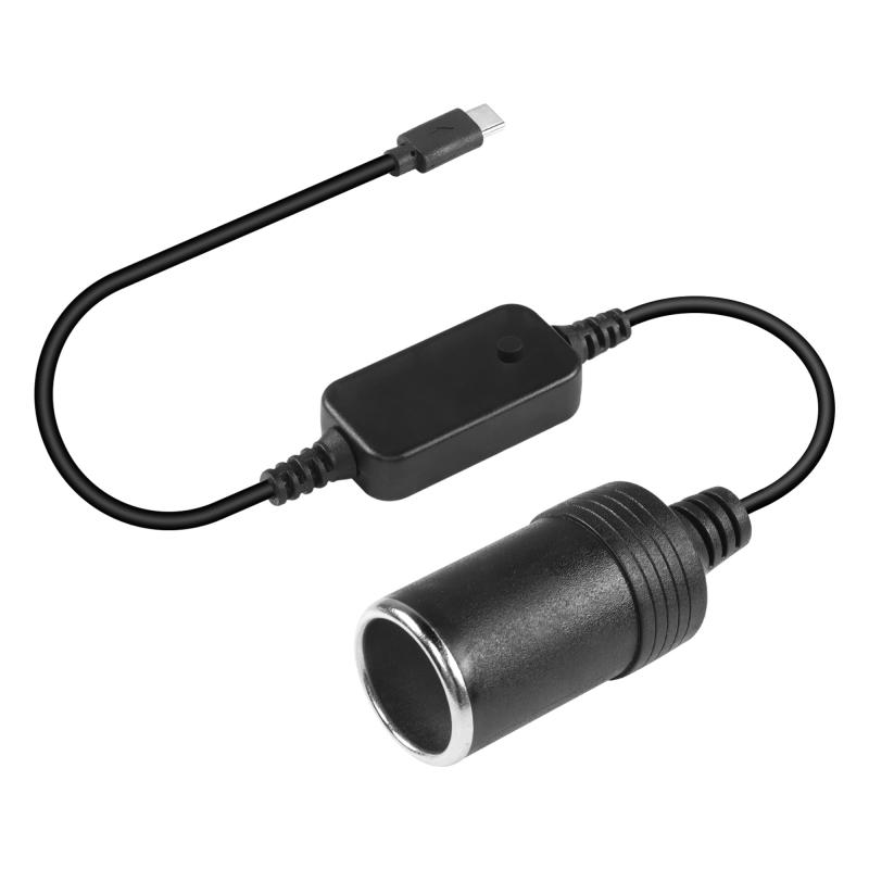 SinLoon USB Cオス-シガーライターアダプター Type-C からシガーライター電源コード 出力調整可能電圧 ..