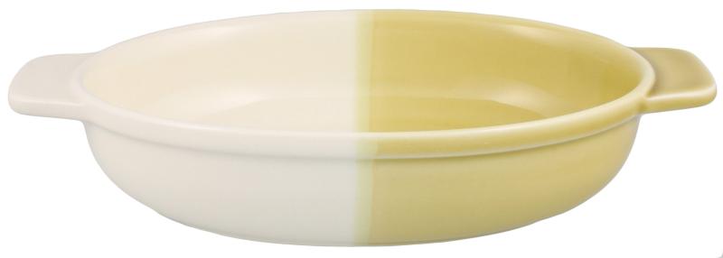 萬古焼 オーブン対応 Half&amp;Half グラタン 皿 直径約22.5cm