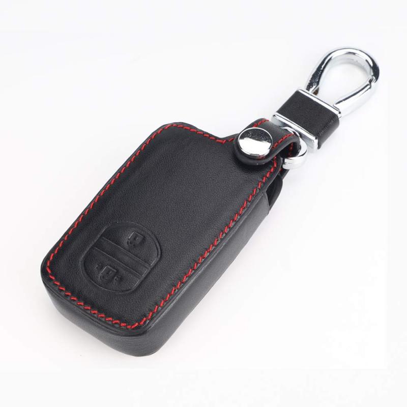 【BKY】トヨタ(toyota)車用 2ボタン 高級レザー スマートキー ケース クラウン アクア ヴィッツ カローラ プリウス適用