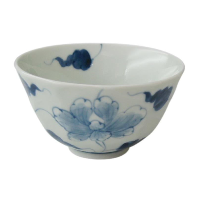 樂天商城 - 有田焼 そうた窯 染付牡丹 面取飯碗 DISHWARE_BOWL