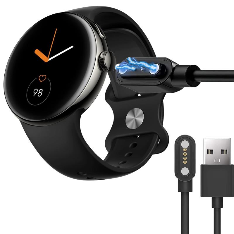 Lamshaw for Parsonver LA24 スマートウォッチ ケーブル, USB 磁気充電ケーブル 磁気吸着 1メートル 対応 Parsonver LA24 1.3インチ / ZILSPY LA24 スマートウォッチ
