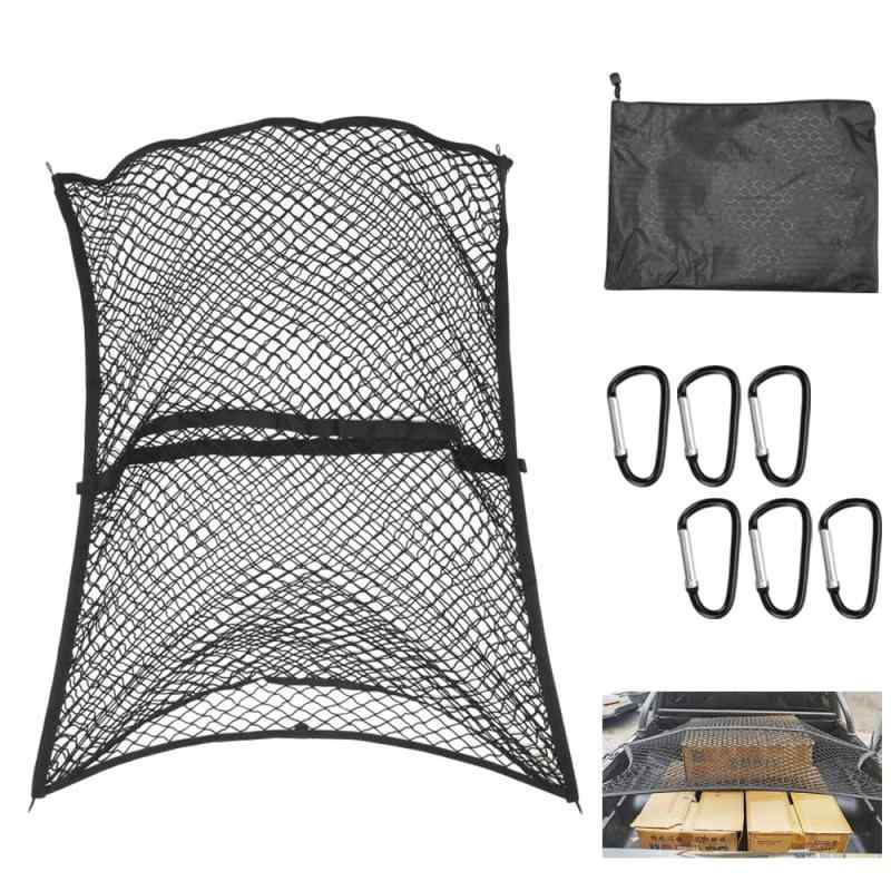 2層式カーゴネット 伸びる 貨物落下防止 ルーフキャリア対応 軽トラック