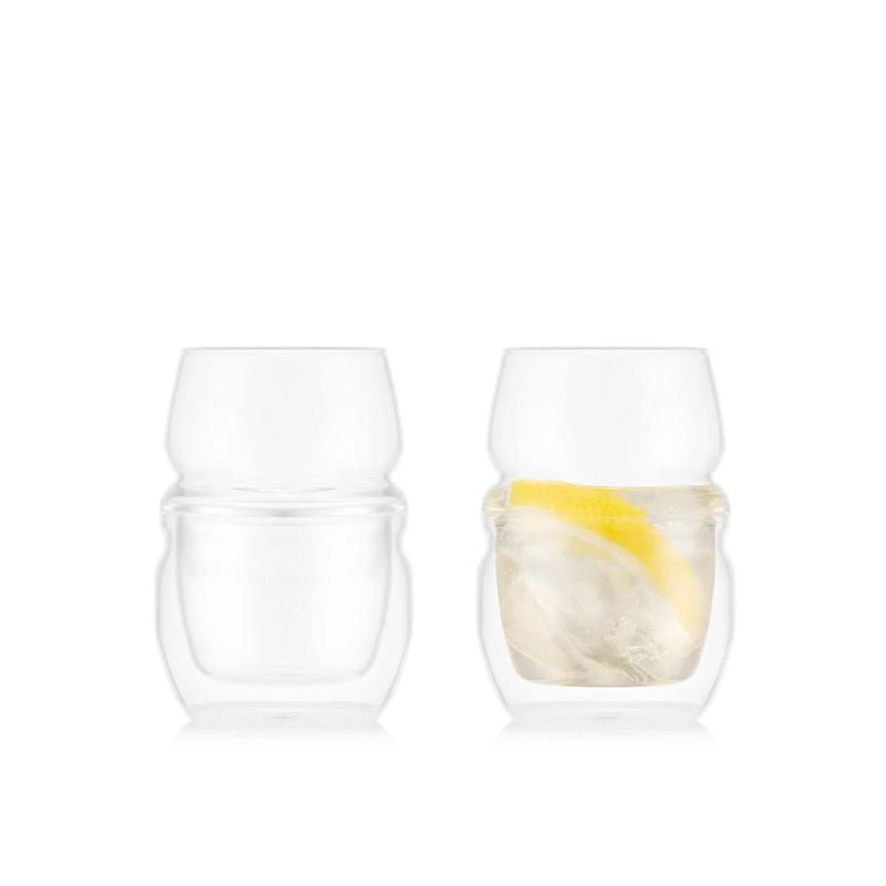 BODUM ボダム グラス コップ タンブラー ワイングラス FYN フィン ダブルウォールアロマグラス 2個セット 保温保冷性 二重構造 耐熱ガラス 電子レンジ可 オーブン可 食洗器可 冷凍庫可【正規 hitotsunagi-10259281 HITOTSUNAGI パッケージ画像