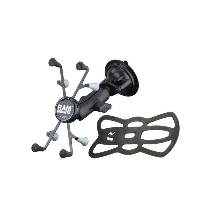 ラムマウント(RAM MOUNTS) Xグリップ&amp;ツイストサクションセット iPad mini用 標準アーム 1インチボール RAM-B-166-UN8U ブラック