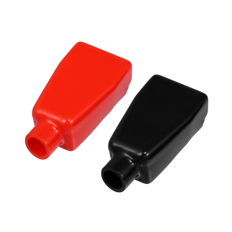 A ABSOPRO バッテリー端子絶縁カバー ユニバーサル 1ペア 穴径15mm PVC レッド ブラック 短絡防止 耐久性