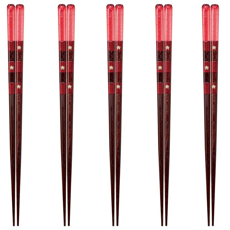 J-kitchens 箸 5膳 セット 素材：アクリル樹脂＋天然木 箸 PID5273 お箸 日本製サイズ：約 21cm素材：アクリル樹脂＋天然木