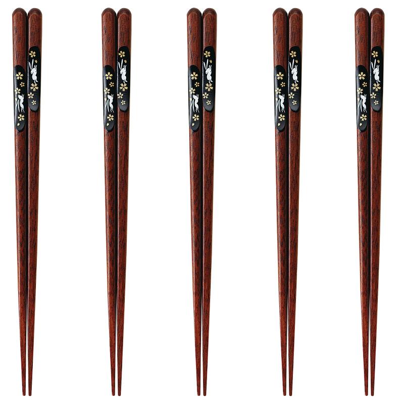 J-kitchens 幸せ箸 5膳 セット 素材：木材 箸 お箸 日本製 PID5897