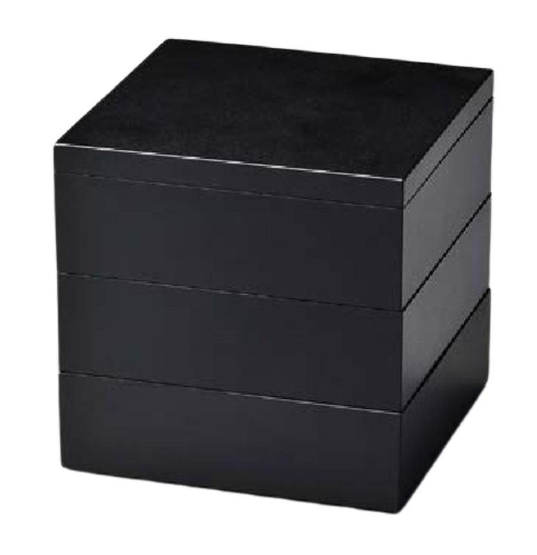 J-kitchens お重箱 5.5寸重箱 マットブラック （1本) 16.5cm 日本製