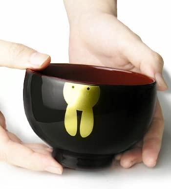 越前漆器 子供食器 うさぎベビー椀 溜色セット（スプーン・箸） [汁椀/茶碗/フォーク/スプーン/ベビー食器] 日本製 hitotsunagi-10268454 HITOTSUNAGI サンプル画像3