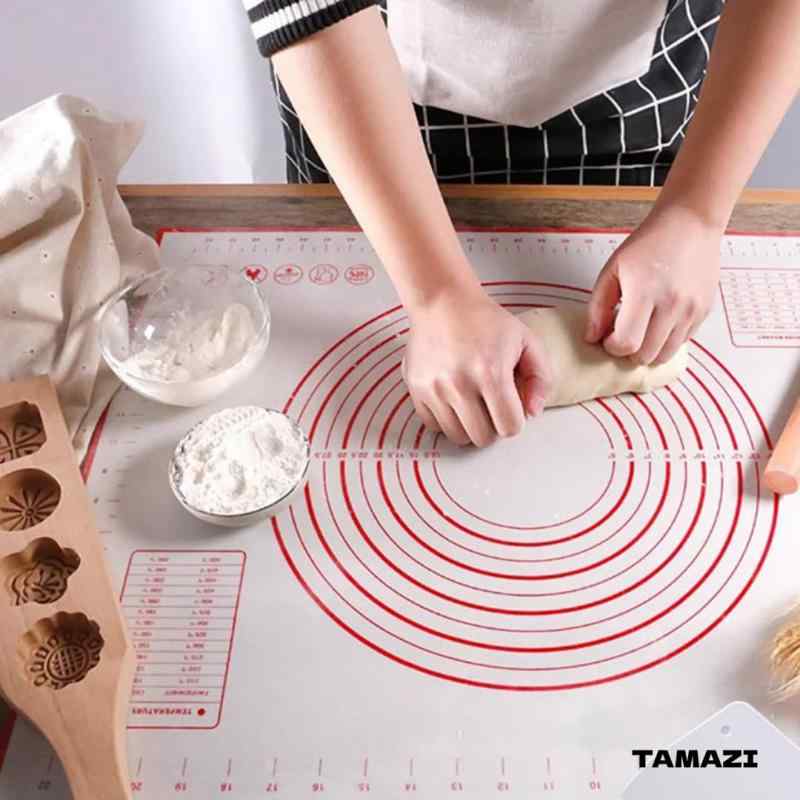 TAMAZI クッキングマット シリコンマット パンマット 製菓マット 目盛り付き 大き...