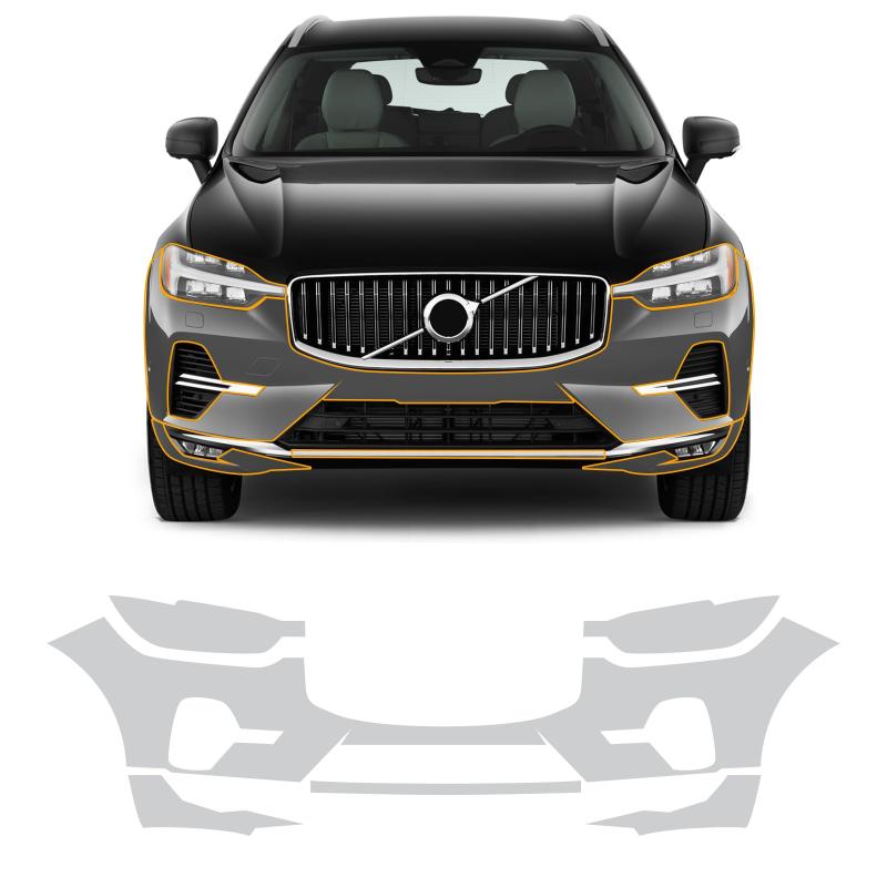 FDAIUN PPFプロテクションフィルム ボルボ XC60 Inscription/R-Design 2020-2024専用 TPUカット済保護フィルム スクラッチガード 黄変防止 自己修復機能 エクステリア アクセサリー クリア